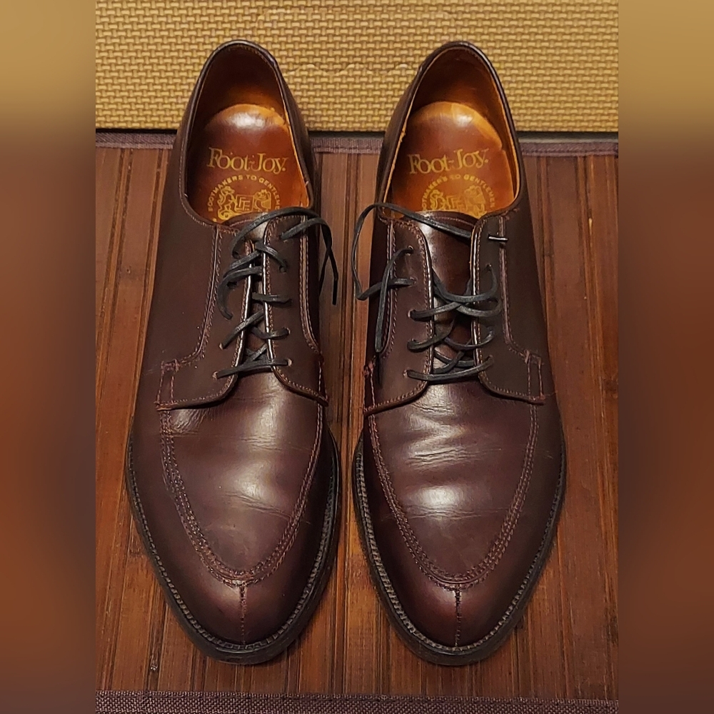 FOOTJOY BOOTMAKERS FOR GENTLEMEN 53878 MEN'S BROWN LEATHER OXFORDS SIZE 10 AA/B